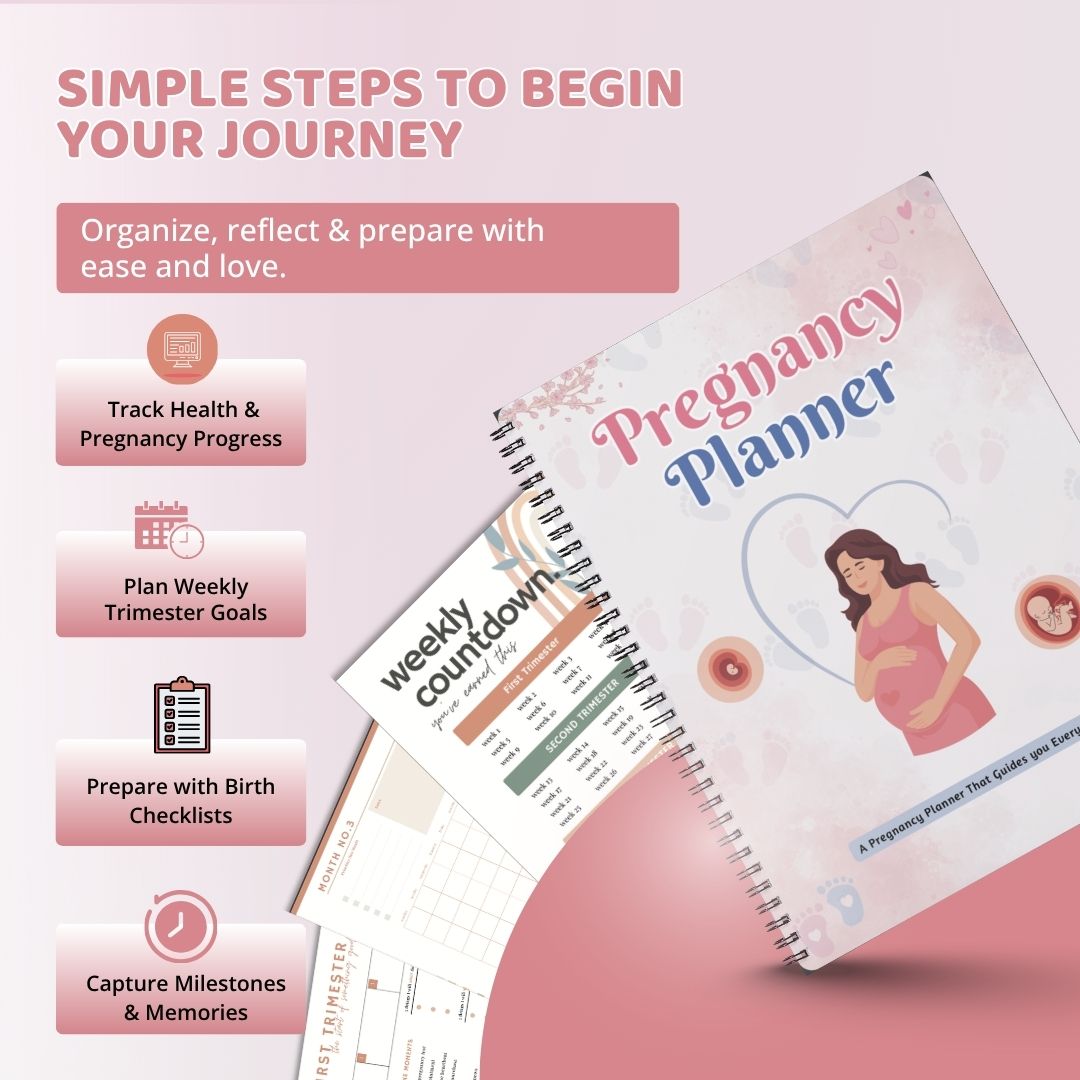 🌈 Ultimate Rainbow Pregnancy Planner Bundle | 100+ Page Digital Journal | Trimester Tracker, Birth Plan & Baby Prep