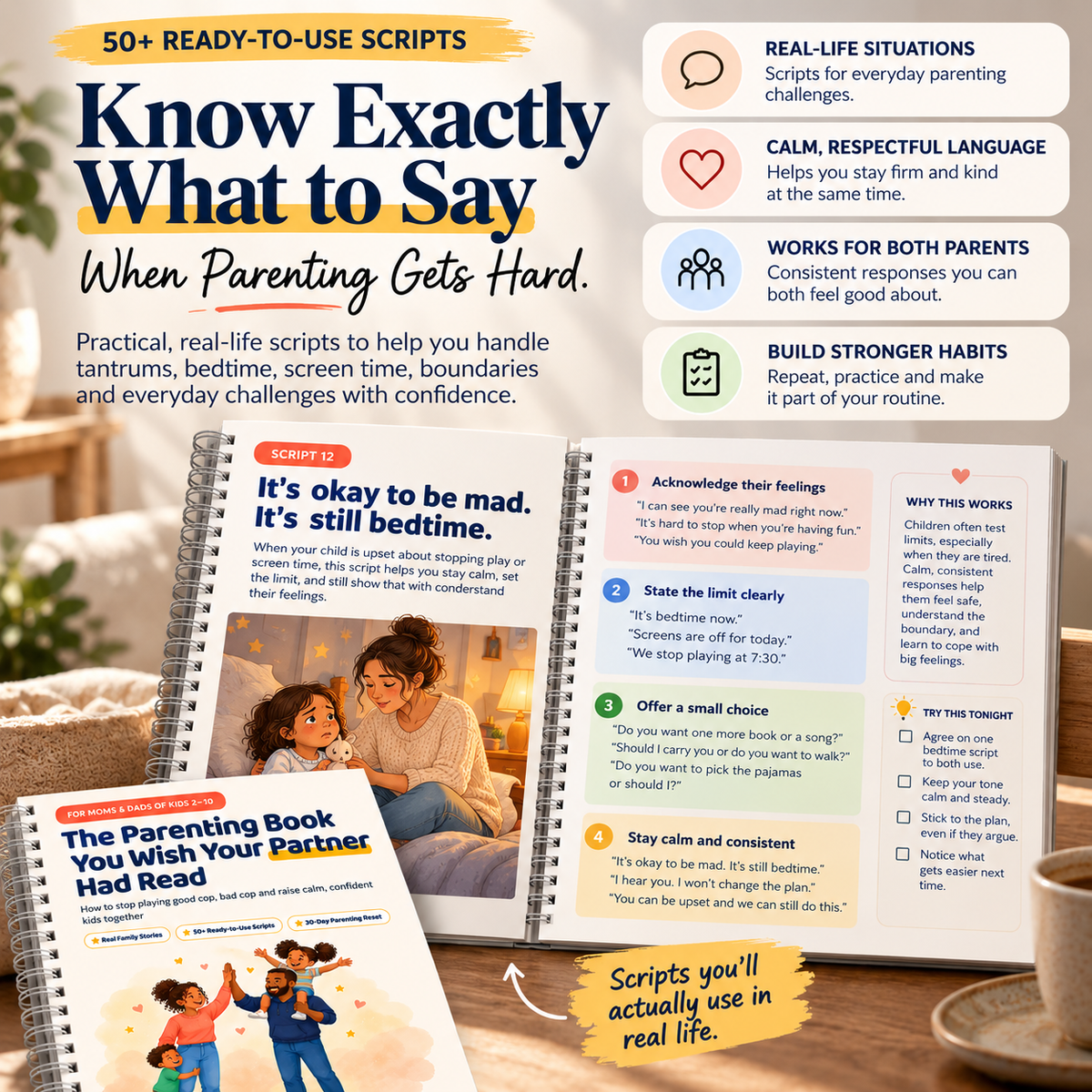 The Parenting Book You Wish Your Partner Had Read | Gentle Parenting Together Guide | Good Cop Bad Cop Parenting | Positive Parenting Scripts | Printable PDF
