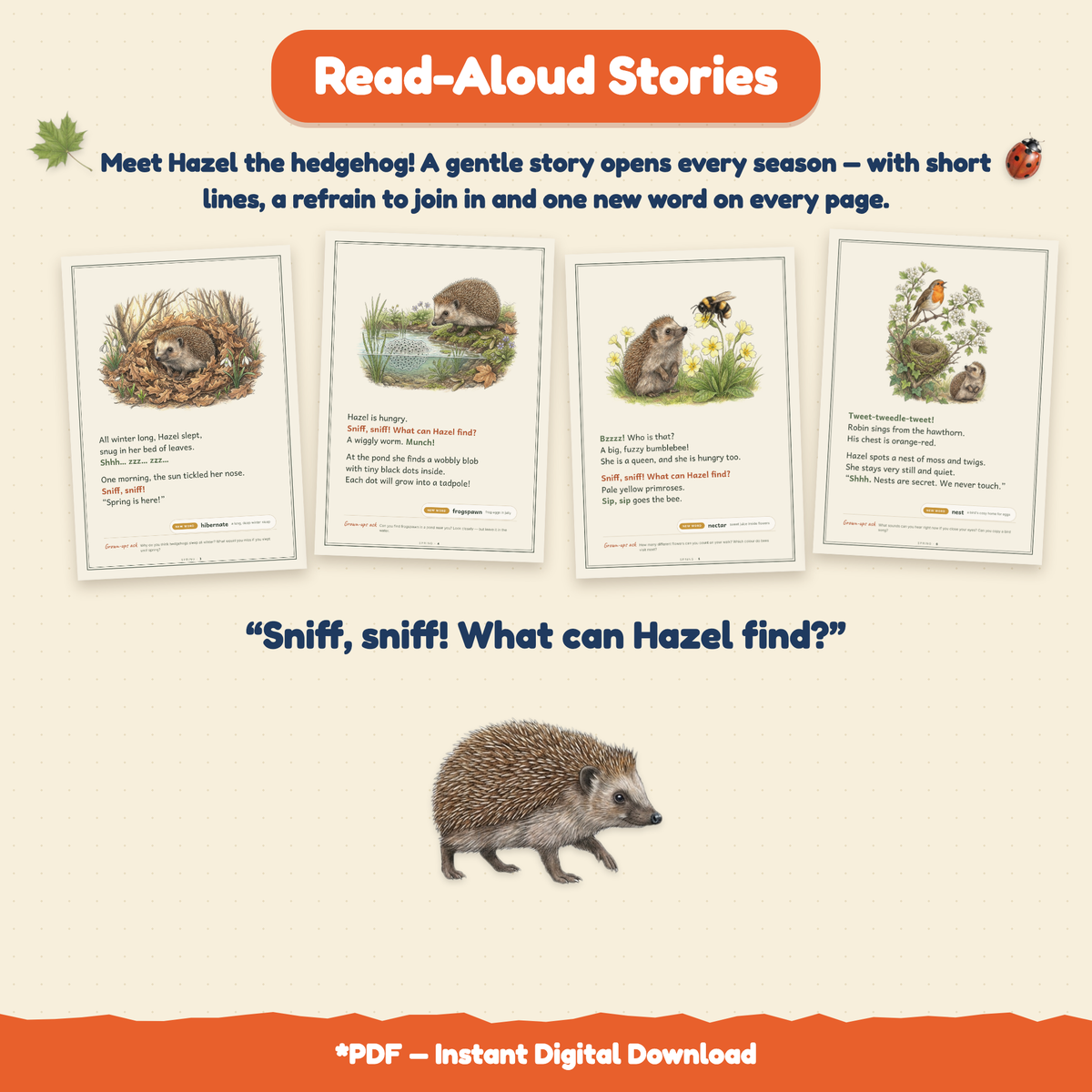 The Little Naturalist's Year | Nature Journal for Kids Ages 3–8 | 152-Page | 4 Season Books, Stories, Parent Guide & Posters | Printable PDF