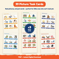 Kids Routine Flip Chart Bundle | 6 Editable Charts + 99 Picture Task Cards | Morning, Bedtime & Chore Chart for Toddlers | Reward Chart, First–Then Board | Printable PDF