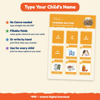 Kids Routine Flip Chart Bundle | 6 Editable Charts + 99 Picture Task Cards | Morning, Bedtime & Chore Chart for Toddlers | Reward Chart, First–Then Board | Printable PDF