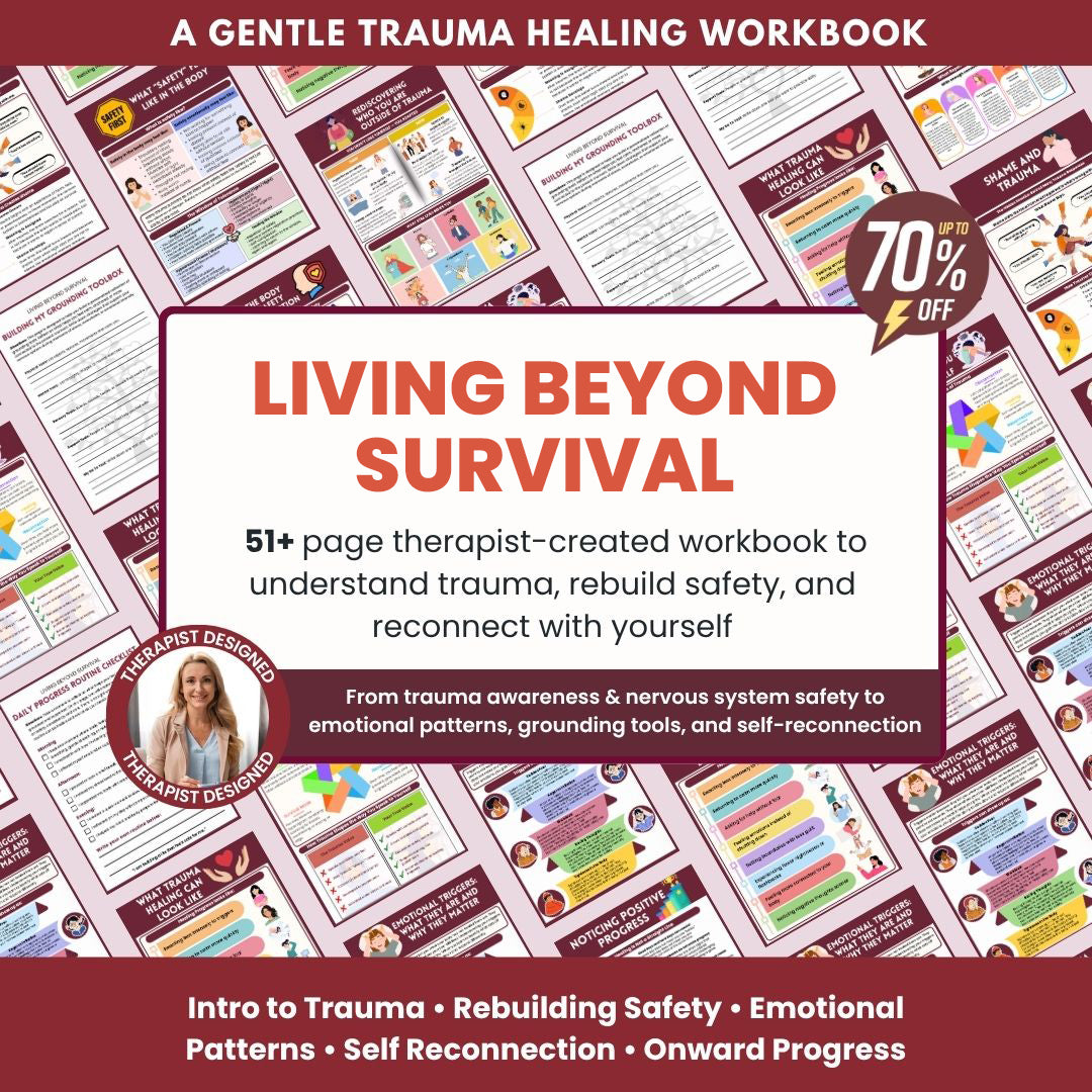 Living Beyond Survival™ Trauma Healing Workbook | Nervous System Regulation, PTSD Recovery & Emotional Healing PDF