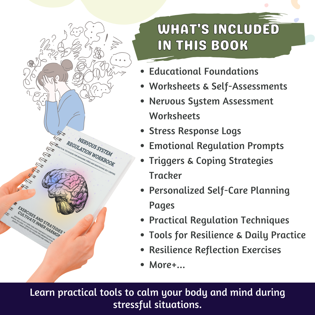 Nervous System Regulation Workbook for Adults | Somatic Exercise Polyvagal Theory | Vagus Vagal Nerve Therapy | Co-regulation