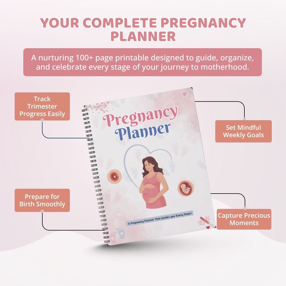 🌈 Ultimate Rainbow Pregnancy Planner Bundle | 100+ Page Digital Journal | Trimester Tracker, Birth Plan & Baby Prep