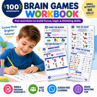 Ultimate Kids Brain Games Workbook | 100+ Printable Activities for Focus, Memory with Answer Sheet (PDF Download)