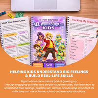 K-Pop Inspired SEL Workbook for Kids (Printable PDF) | Therapy Activities for Emotional Regulation, Self-Esteem, Self-Acceptance, Confidence & Big Feelings
