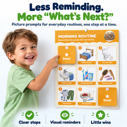 Kids Routine Flip Chart Bundle | 6 Editable Charts + 99 Picture Task Cards | Morning, Bedtime & Chore Chart for Toddlers | Reward Chart, First–Then Board | Printable PDF