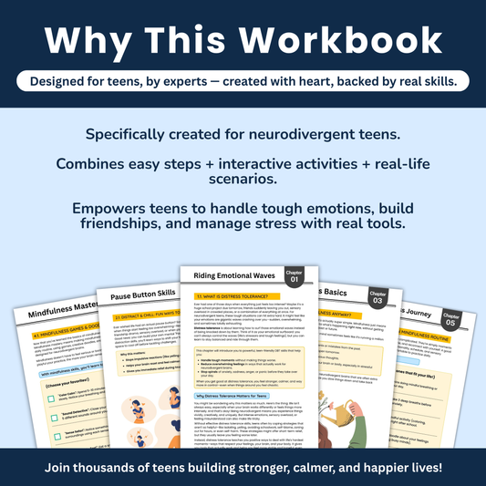 Teen Neurodivergent-Friendly DBT Skills Workbook: Build Emotional Strength with Confidence & Creativity!