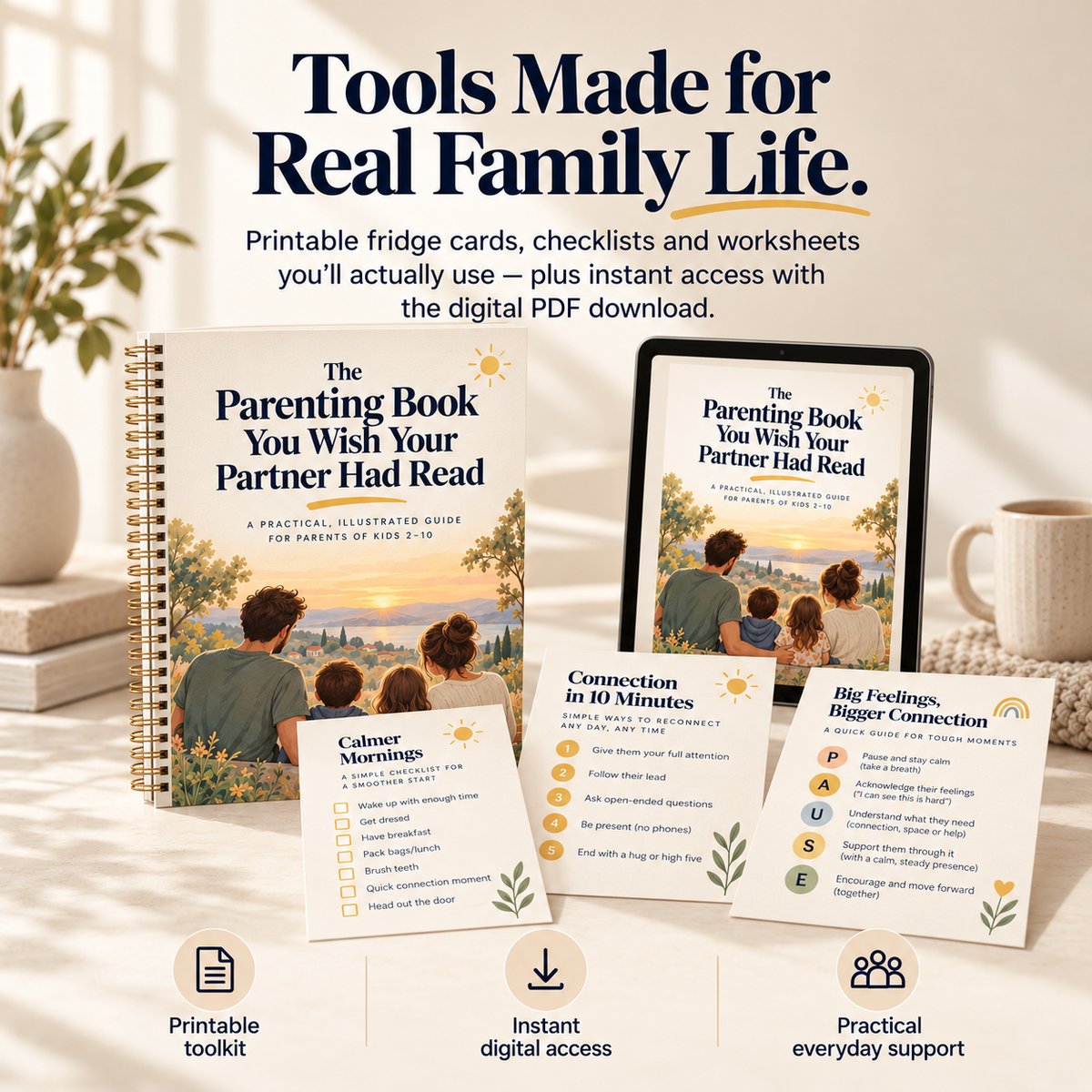 The Parenting Book You Wish Your Partner Had Read | Gentle Parenting Together Guide | Good Cop Bad Cop Parenting | Positive Parenting Scripts | Printable PDF
