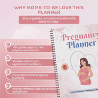 🌈 Ultimate Rainbow Pregnancy Planner Bundle | 100+ Page Digital Journal | Trimester Tracker, Birth Plan & Baby Prep