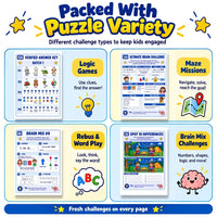 Ultimate Kids Brain Games Workbook | 100+ Printable Activities for Focus, Memory with Answer Sheet (PDF Download)