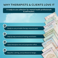 Anxiety mega bundle, psychologist resources, therapy worksheets, mental health resources tools self care cards, therapy office