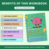 Kids Neurodivergent-Friendly DBT Skills Workbook : 🧠 A Calm, Colorful, Confidence-Building Guide for Big Feelings & Brighter Mind