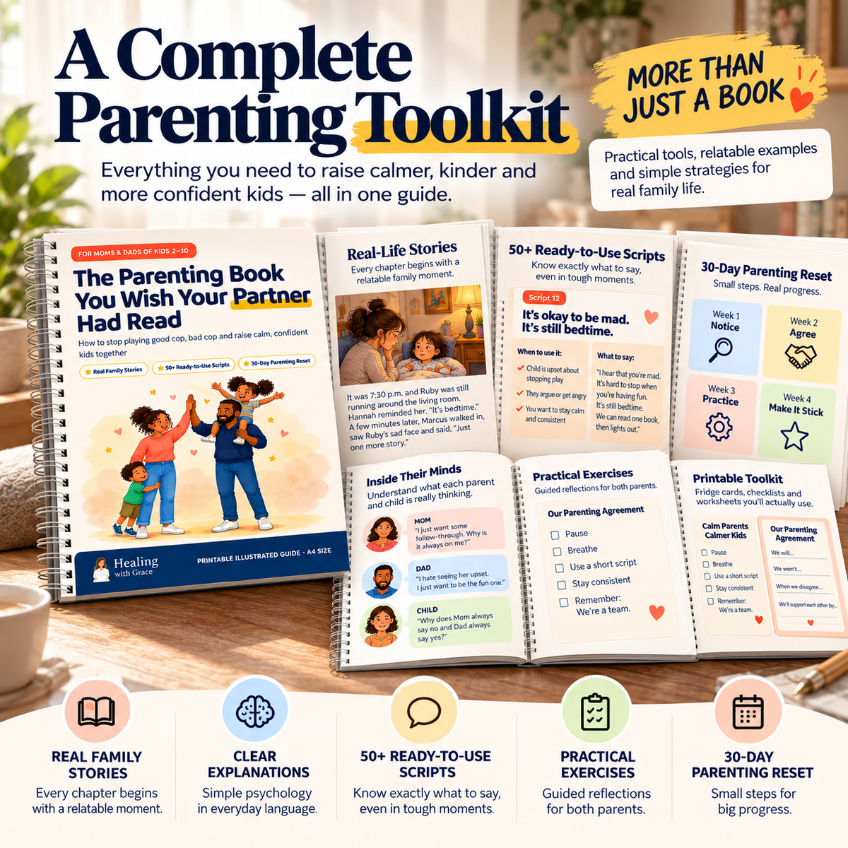 The Parenting Book You Wish Your Partner Had Read | Gentle Parenting Together Guide | Good Cop Bad Cop Parenting | Positive Parenting Scripts | Printable PDF