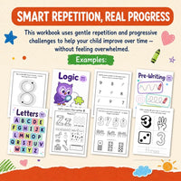 Preschool Curriculum Workbook Ages 3–4 | 207+ Printable Worksheets | Full-Year Pre-K Learning Bundle | ABC, Numbers, Writing, Shapes & Logic | PDF
