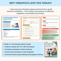 The Therapist Flow Framework™ 480+ Therapy Scripts, Worksheets & Session Tools | Complete Clinical Toolkit from First Session to Final Review (CBT, ACT, DBT, Polyvagal) | Digital PDF