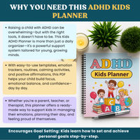 Kids ADHD Planner | Kids Emotion Trackers | kids Daily & Weekly Planners | Communication Logs | Mindfulness &amp; Coping Tools