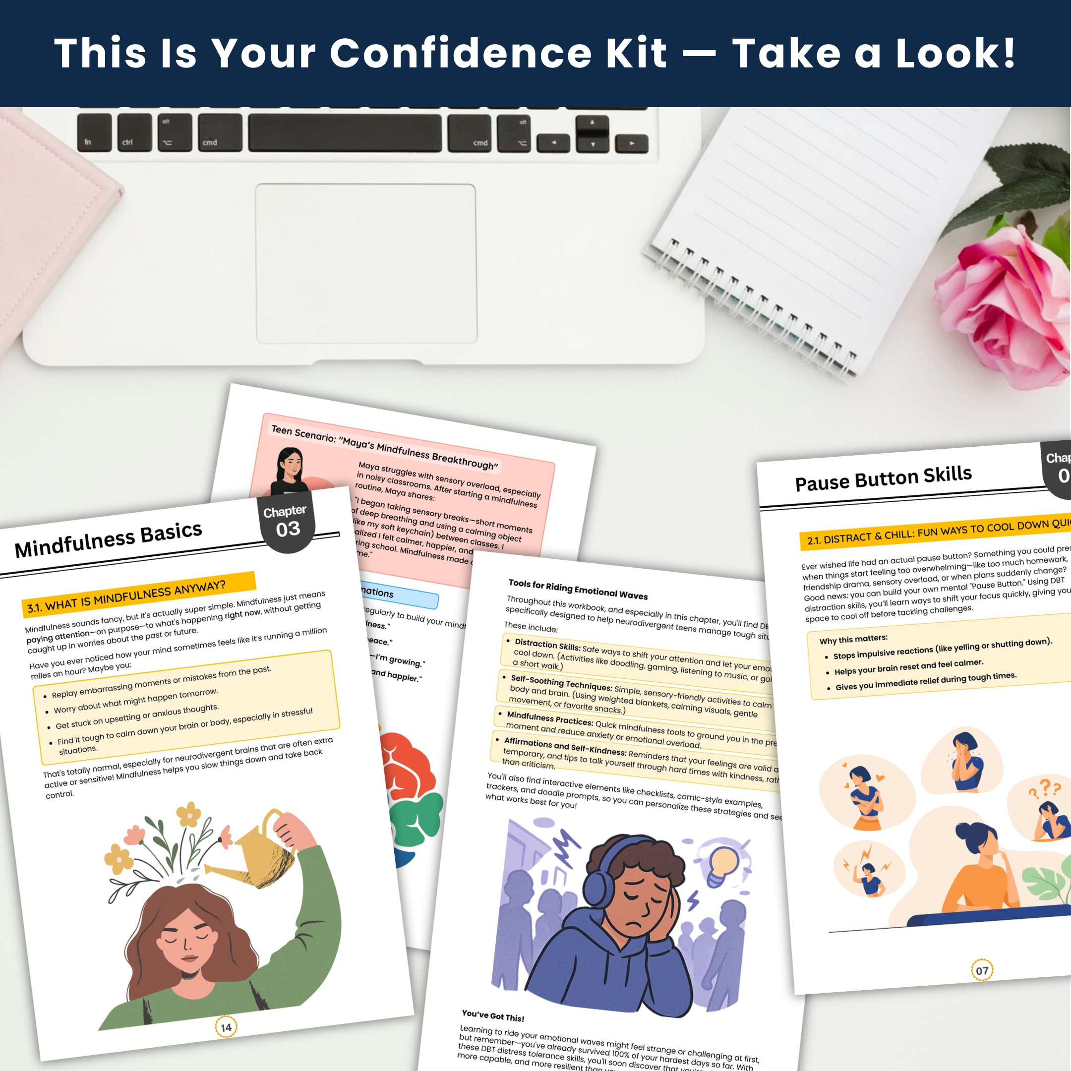 Teen Neurodivergent-Friendly DBT Skills Workbook: Build Emotional Strength with Confidence & Creativity!