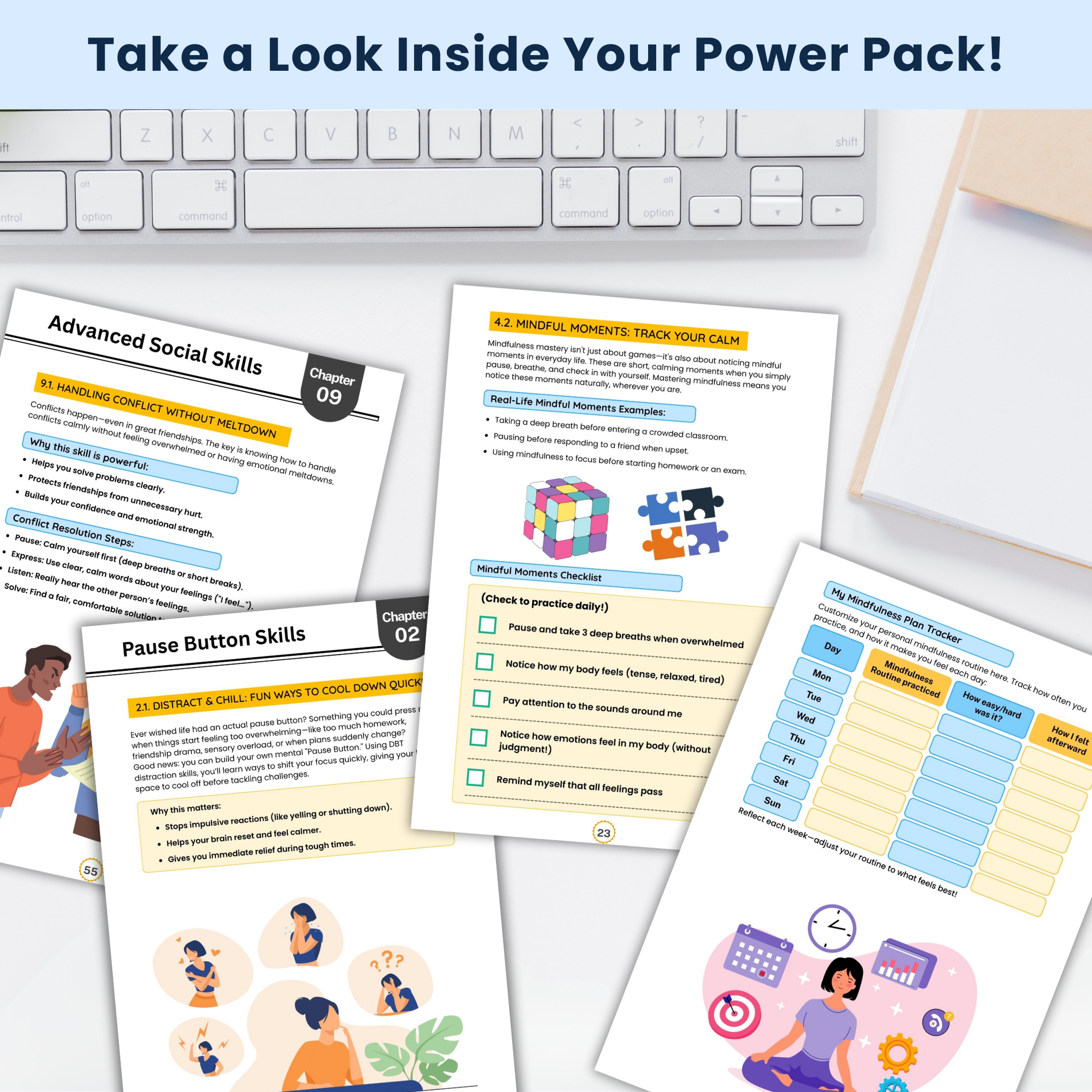 Teen Neurodivergent-Friendly DBT Skills Workbook: Build Emotional Strength with Confidence & Creativity!