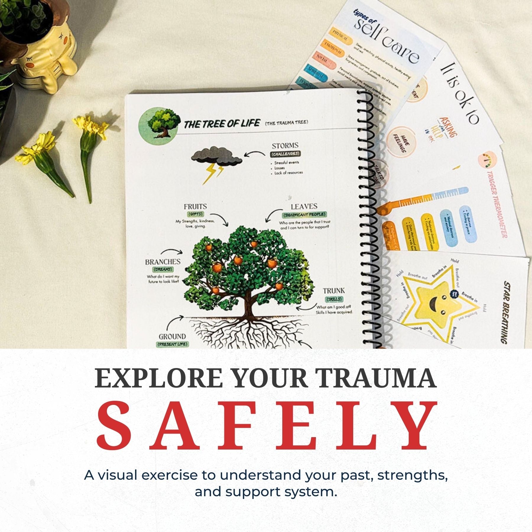 Trauma therapy 90% off bundle, anxiety coping skill card, therapy worksheets, crisis therapy PTSD, anxiety therapy tool, safety plan, BPD