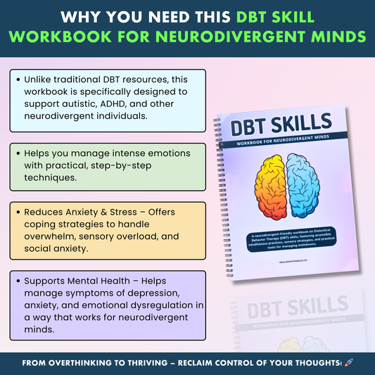 Neurodivergent Friendly DBT Skills, DBT Worksheets, DBT, Emotional Regulation, Neurodivergent, Autism, bpd, therapy worksheets, borderline