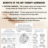 Art Therapy Worksheets For Mental Health, Self-esteem, and Confidence. Therapy Book for Parents, counselors, therapists, and psychologists.