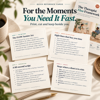 The Therapist Flow Framework™ 2.0 | 1,000+ Therapy Scripts, 26 Tough-Moment workbook, 45+ Client Worksheets & 150+ Note Tools | Complete Therapist Session Toolkit | Digital Download