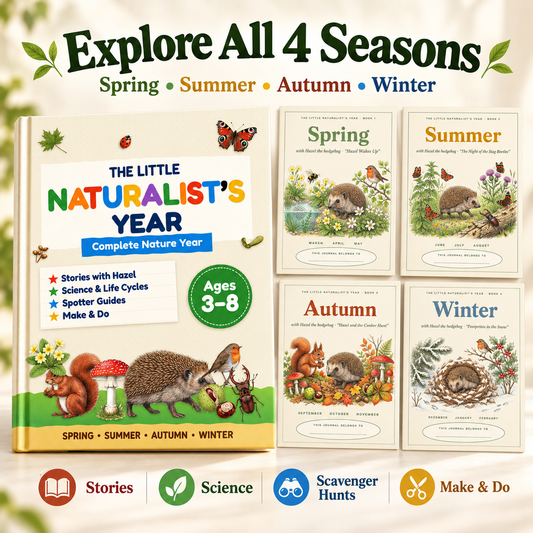 The Little Naturalist's Year | Nature Journal for Kids Ages 3–8 | 152-Page | 4 Season Books, Stories, Parent Guide & Posters | Printable PDF
