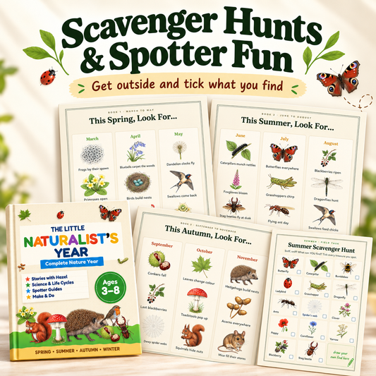 The Little Naturalist's Year | Nature Journal for Kids Ages 3–8 | 152-Page | 4 Season Books, Stories, Parent Guide & Posters | Printable PDF