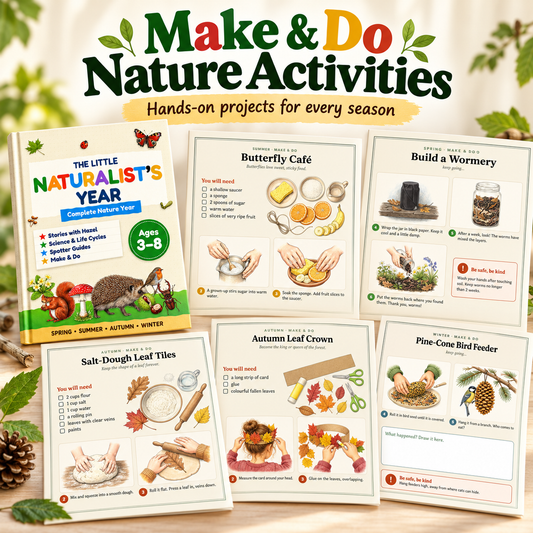 The Little Naturalist's Year | Nature Journal for Kids Ages 3–8 | 152-Page | 4 Season Books, Stories, Parent Guide & Posters | Printable PDF