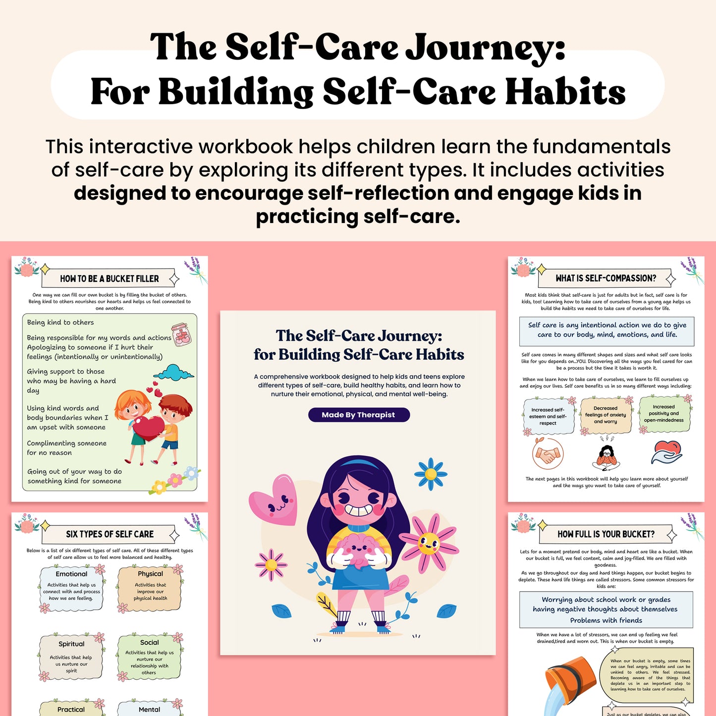 Ultimate Emotional Resilience Kids Toolkit, Children Therapy Workbooks Bundle, Emotional Regulation and Coping Skills, Kids and Play Therapy Worksheets
