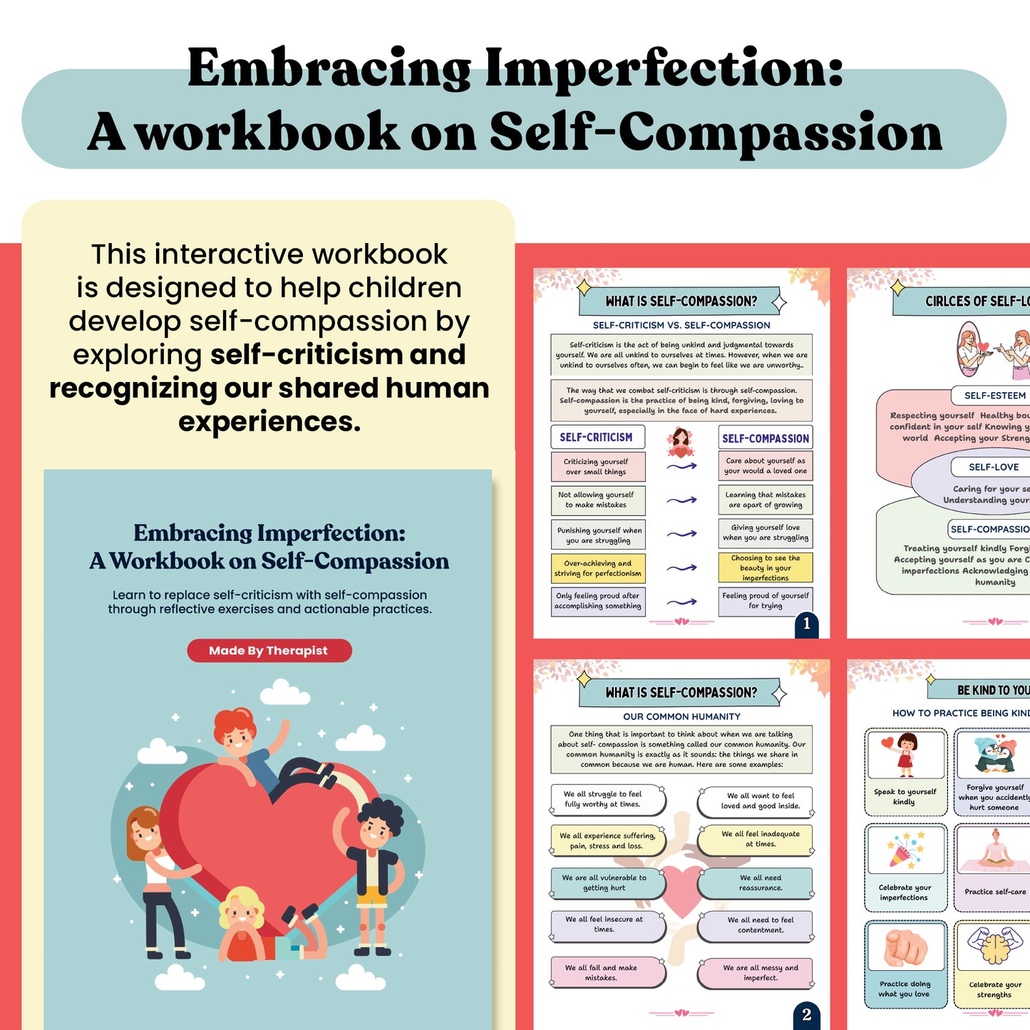 Ultimate Emotional Resilience Kids Toolkit, Children Therapy Workbooks Bundle, Emotional Regulation and Coping Skills, Kids and Play Therapy Worksheets