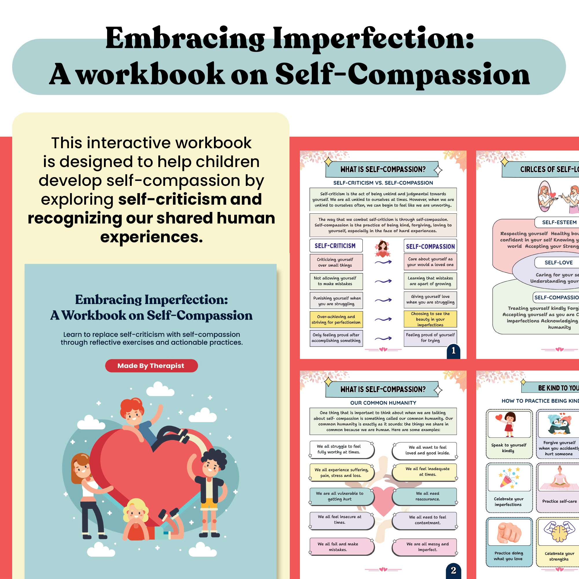 Ultimate Emotional Resilience Kids Toolkit, Children Therapy Workbooks Bundle, Emotional Regulation and Coping Skills, Kids and Play Therapy Worksheets