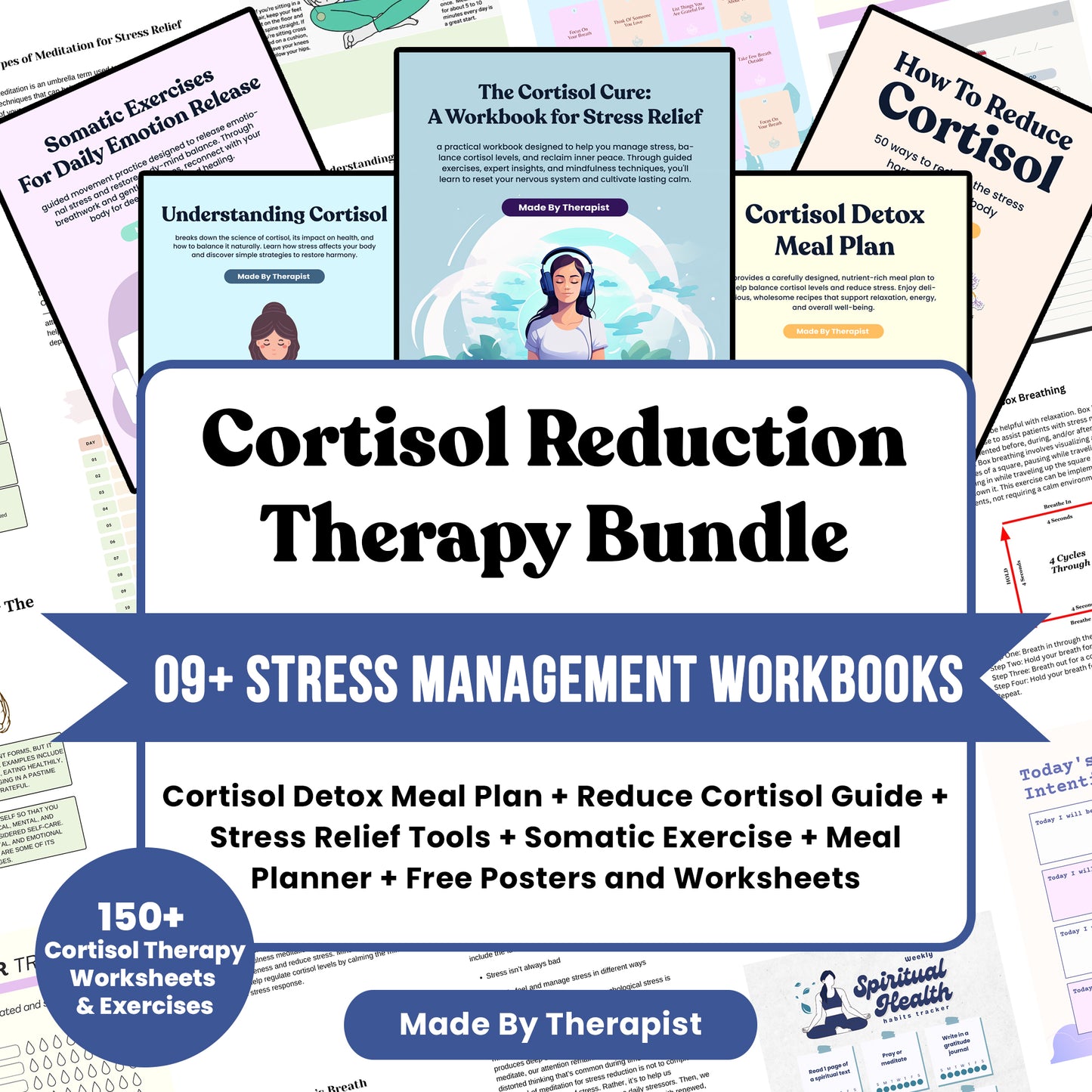 The Ultimate Cortisol Reduction Toolkit: 9+ Workbooks for Stress & Hormone Balance