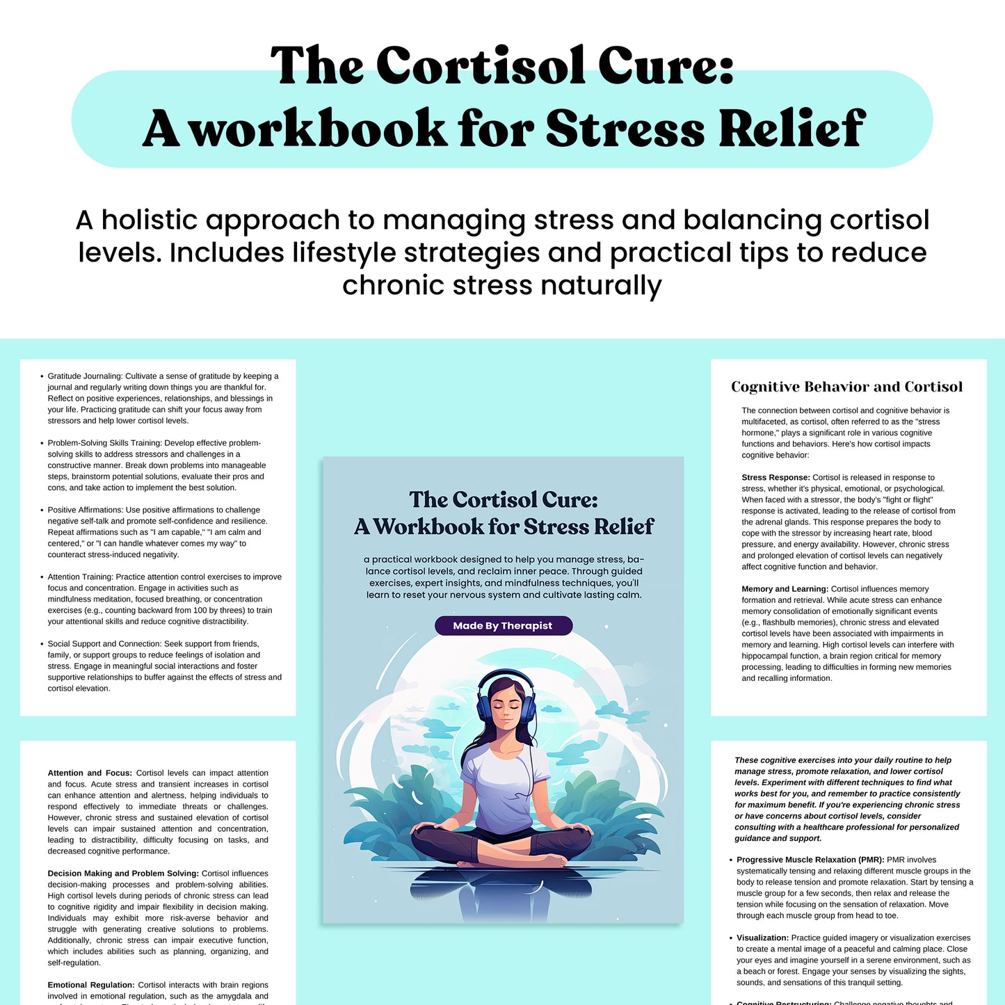 The Ultimate Cortisol Reduction Toolkit: 9+ Workbooks for Stress & Hormone Balance