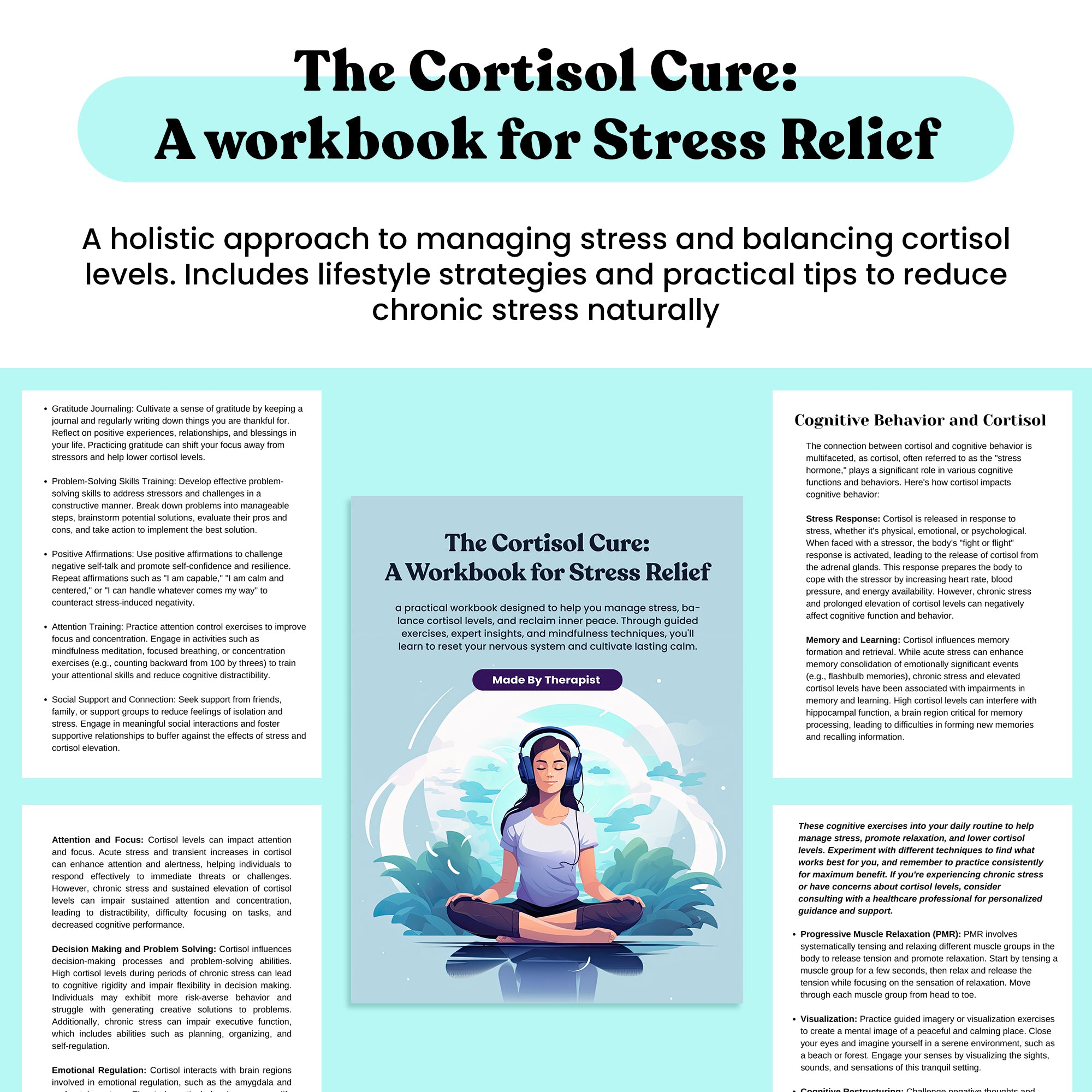 The Ultimate Cortisol Reduction Toolkit: 9+ Workbooks for Stress & Hormone Balance