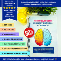 Neurodivergent Friendly DBT Skills, DBT Worksheets, DBT, Emotional Regulation, Neurodivergent, Autism, bpd, therapy worksheets, borderline