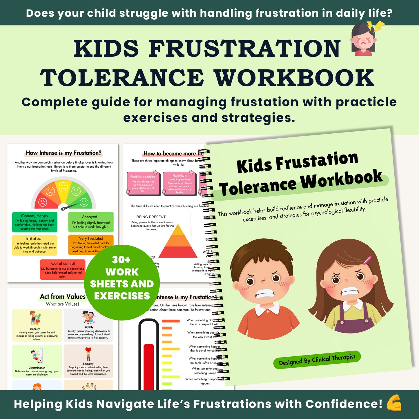 Polyvagal Theory-Based Nervous System Regulation Workbook Set for Kids | Digital Download