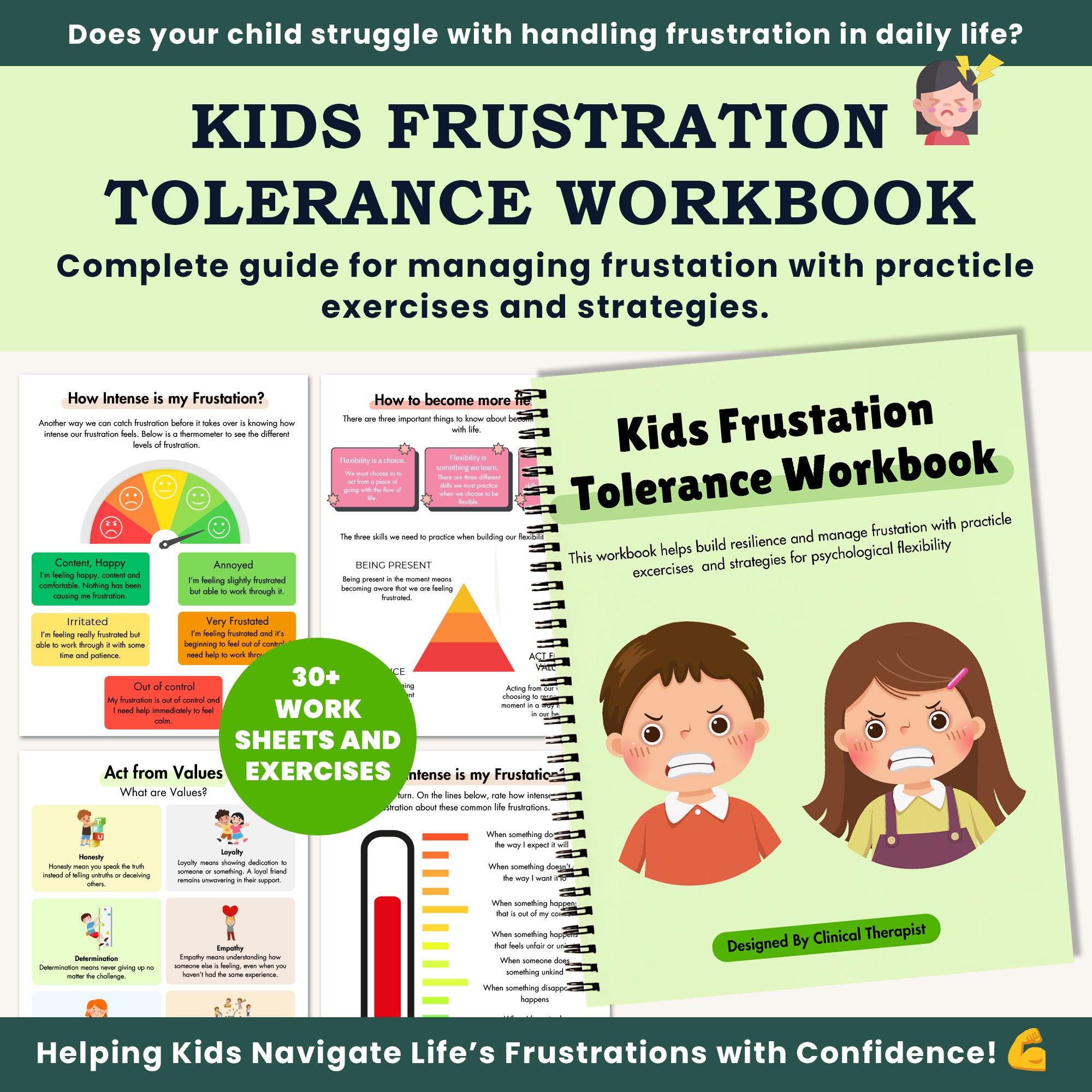 Polyvagal Theory-Based Nervous System Regulation Workbook Set for Kids | Digital Download