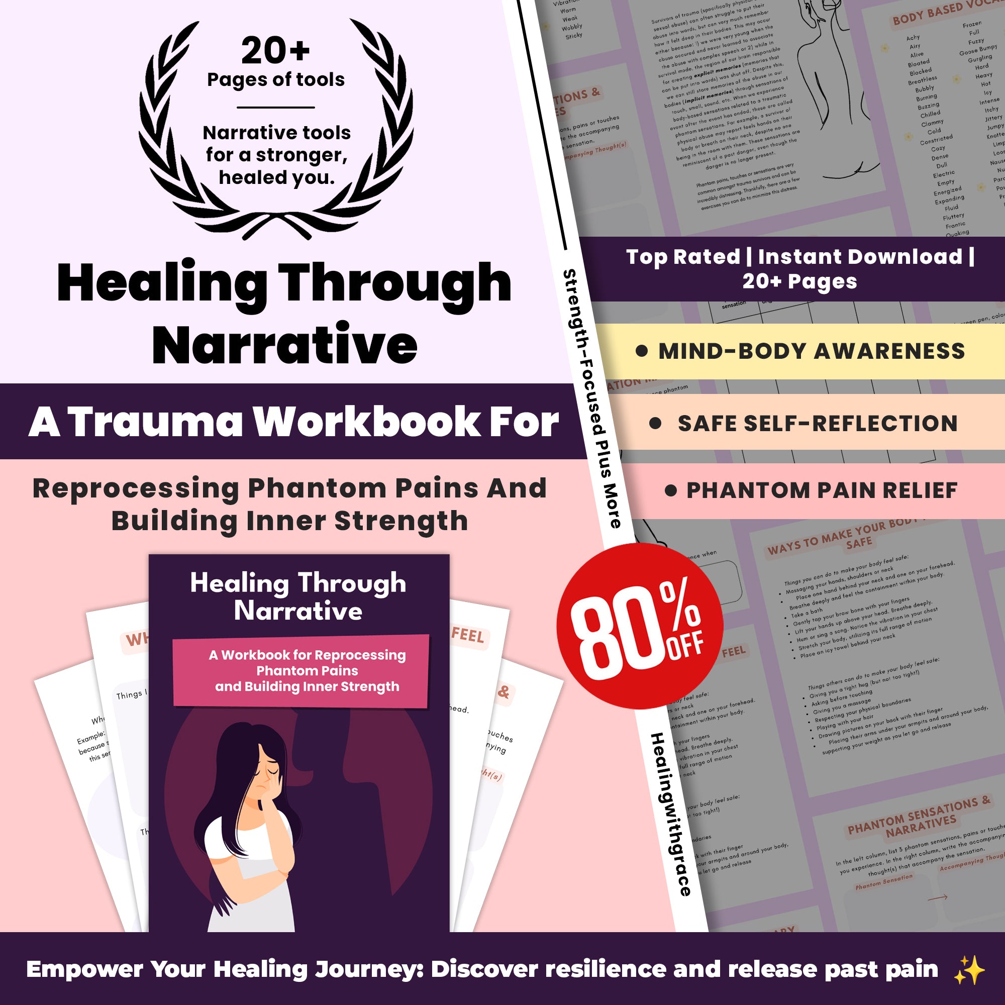 Healing through Narrative: A Workbook For Reprocessing Phantom Pains and Build Inner Strength