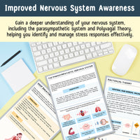 Nervous System Regulation Workbook for Adults | Somatic Exercise Polyvagal Theory | Vagus Vagal Nerve Therapy | Co-regulation