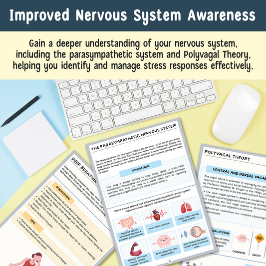 Nervous System Regulation Workbook for Adults | Somatic Exercise Polyvagal Theory | Vagus Vagal Nerve Therapy | Co-regulation