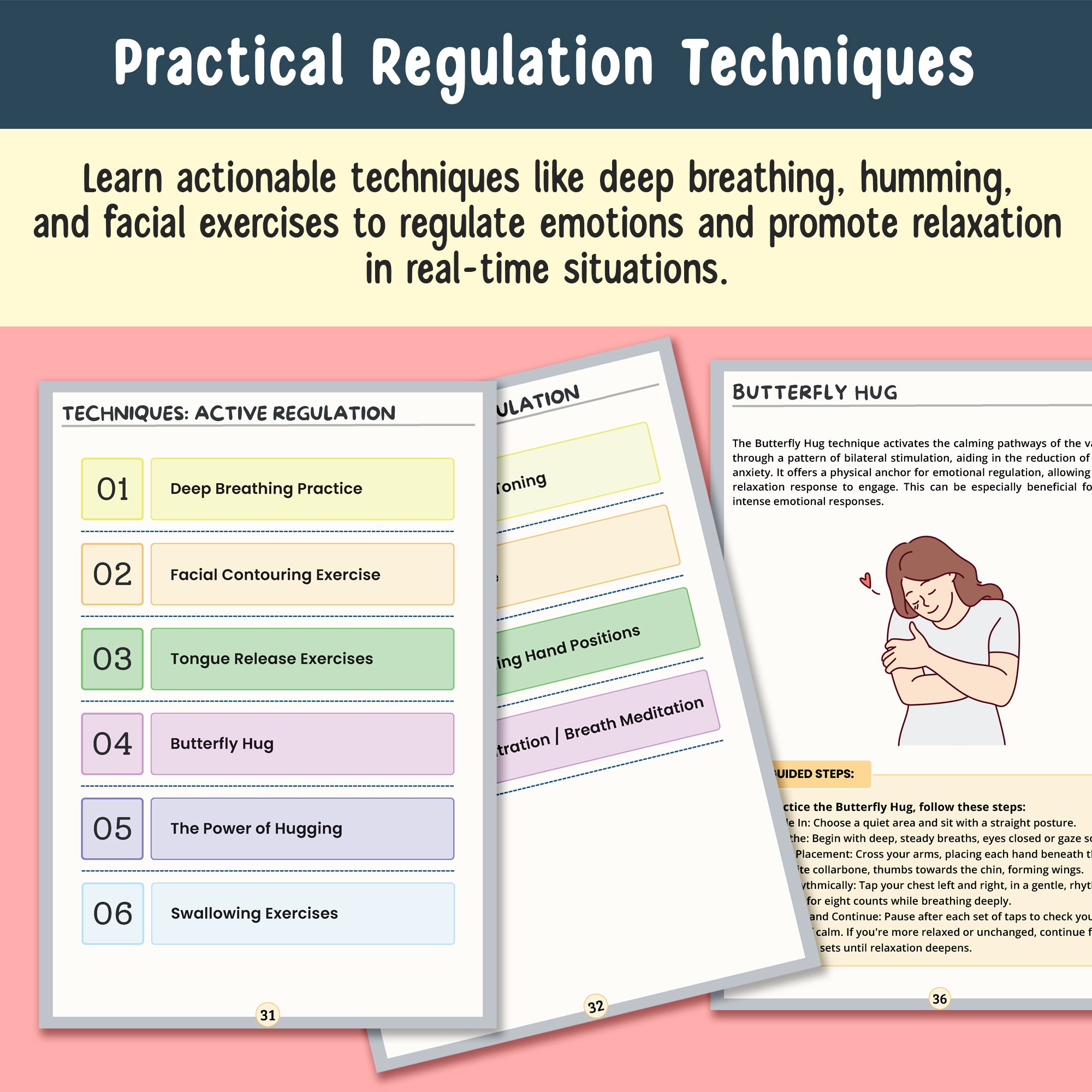 Nervous System Regulation Workbook for Adults | Somatic Exercise Polyvagal Theory | Vagus Vagal Nerve Therapy | Co-regulation
