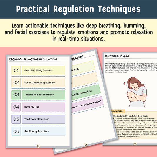 Nervous System Regulation Workbook for Adults | Somatic Exercise Polyvagal Theory | Vagus Vagal Nerve Therapy | Co-regulation