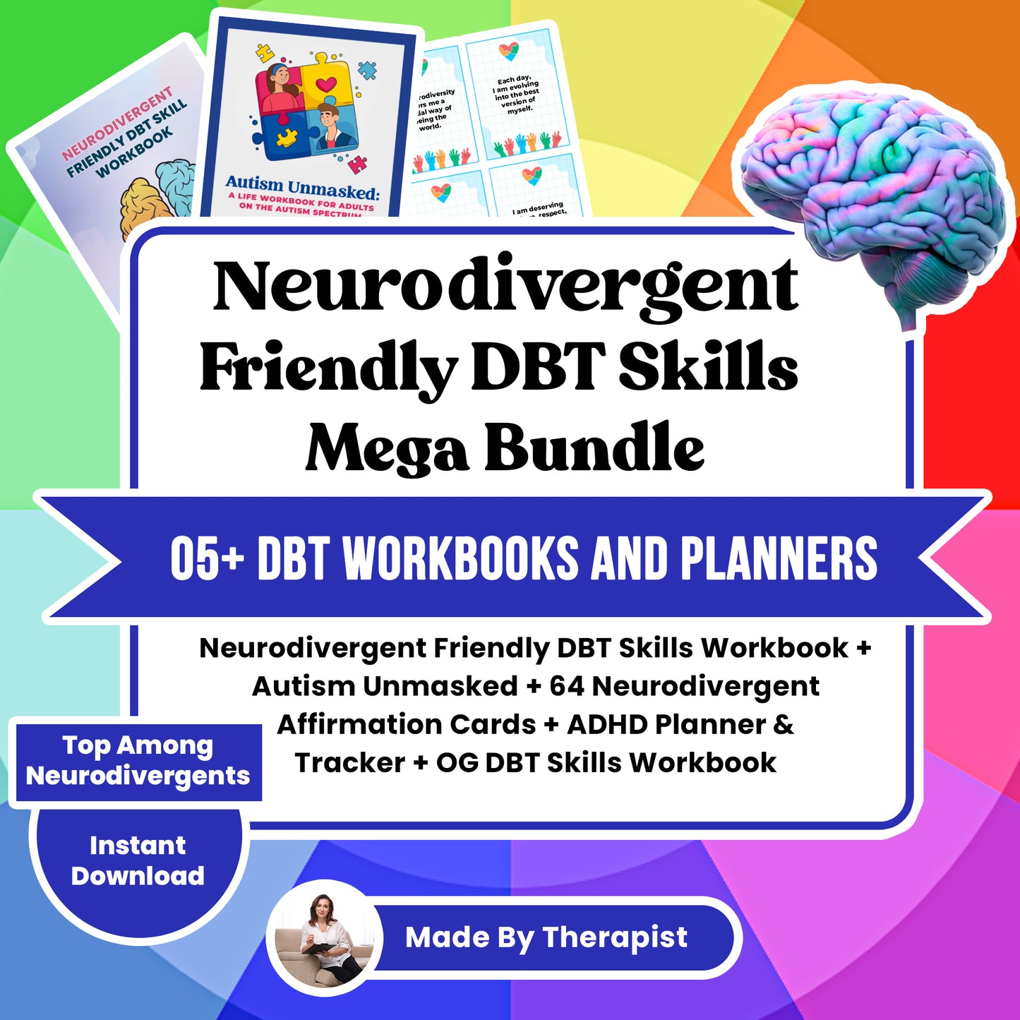 Neurodivergent Friendly DBT Skills Mega Bundle 🌟