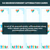 64 Neurodivergent Affirmation Cards for ADHD and Autism. A Neurodiversity deck featuring Positive flashcards | Printable PDF Digital download | Perfect resource for adults or teens