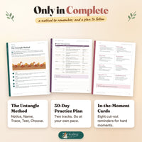 Only in Complete: The Untangle Method, 30-day practice plan, in-the-moment cards