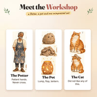 Meet the Potter, the little pot and the cat