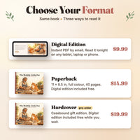 Three formats: digital PDF, paperback, hardcover pre-order